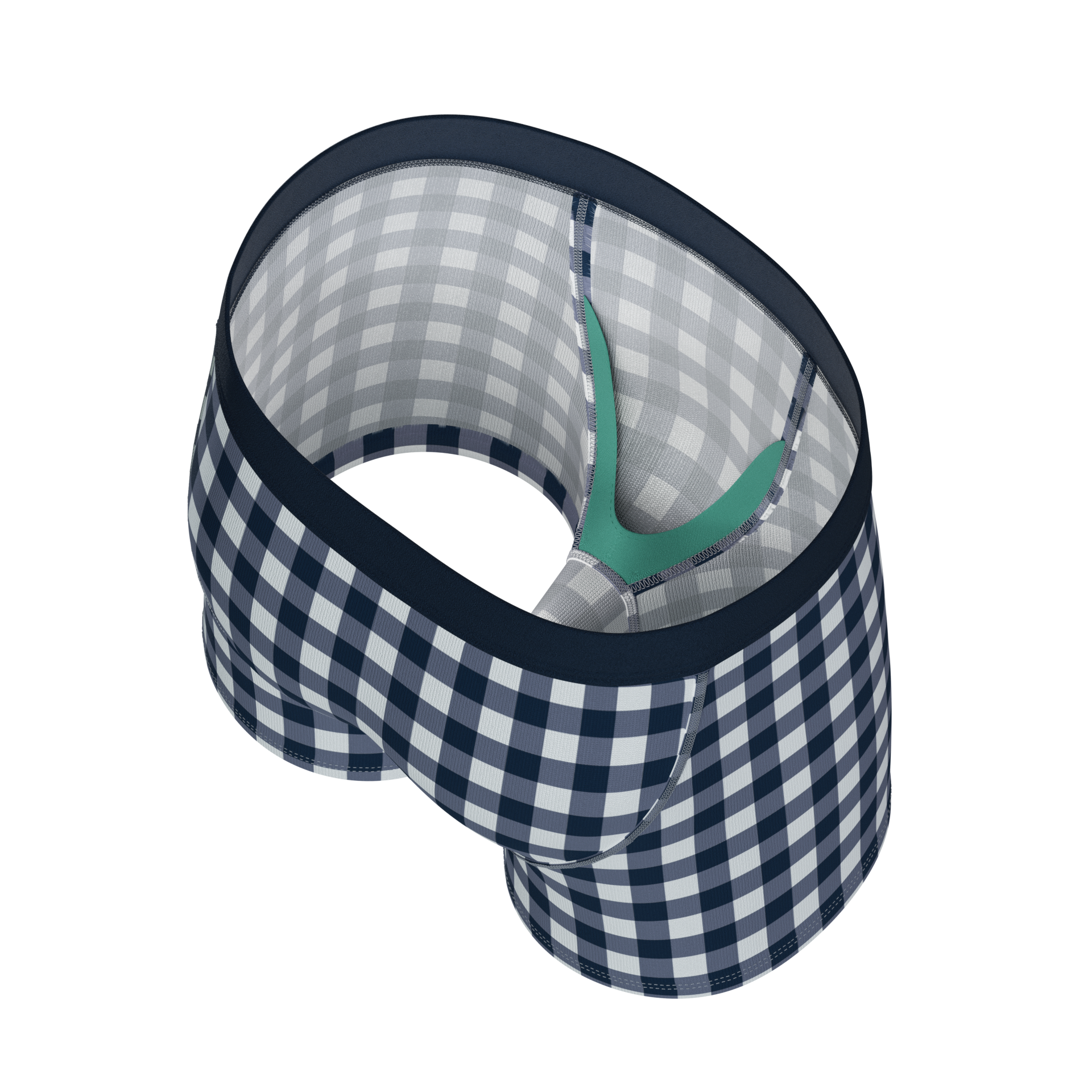 The Mad For Plaid | Navy Gingham Boy's Boxer Briefs