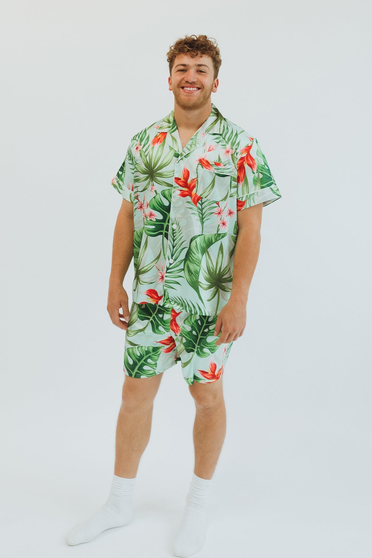 Men's Mint Tropical Pajama Set