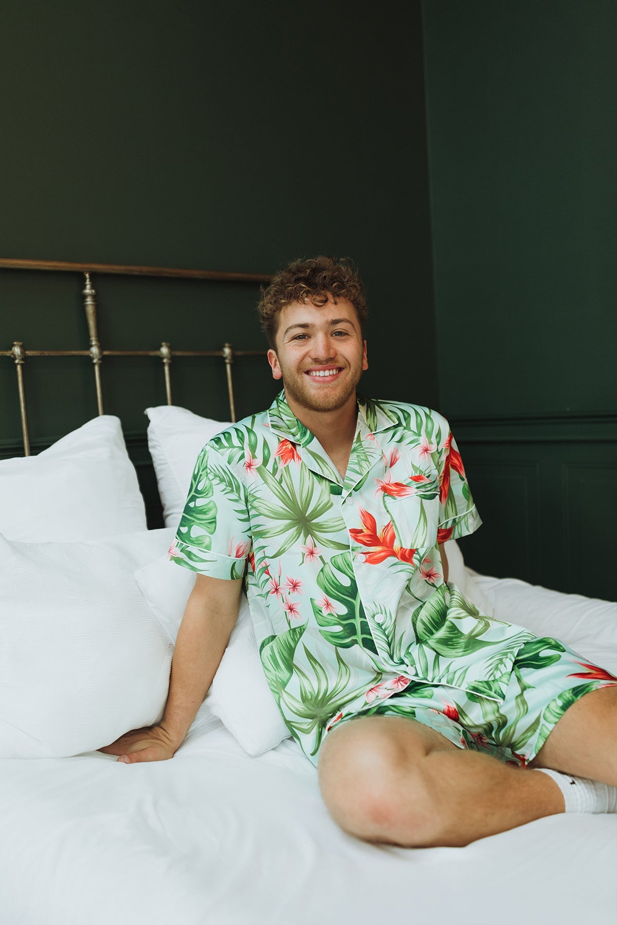 Men's Mint Tropical Pajama Set