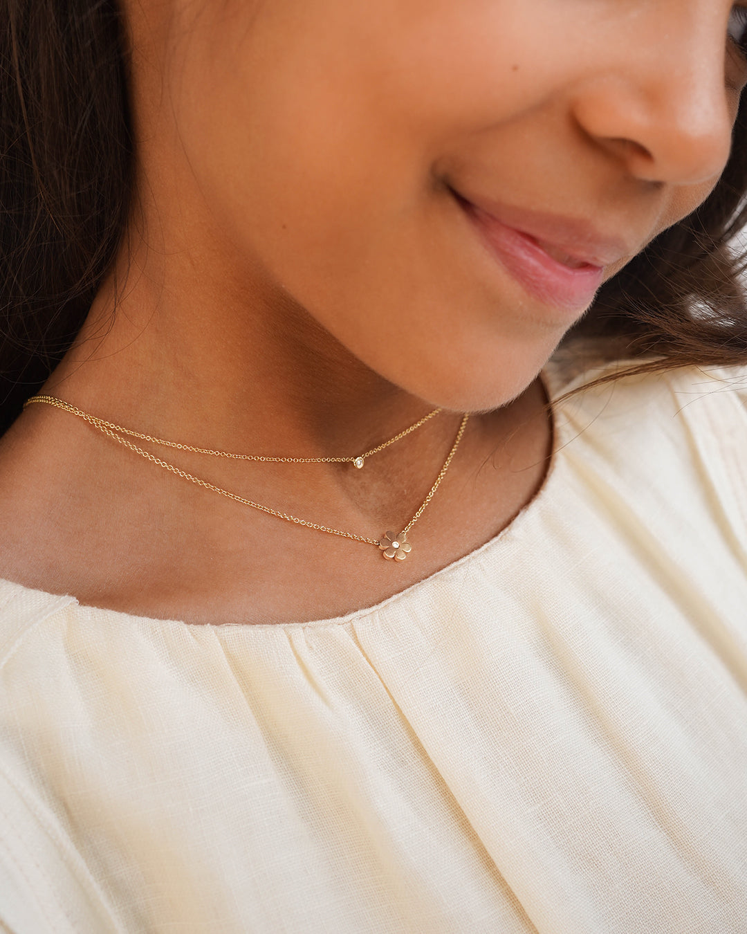 Zoe Lev Diamond Flower Necklace