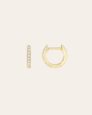 Mini Diamond Huggie Earrings