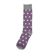 Wisteria Purple With White Polka Dot Socks