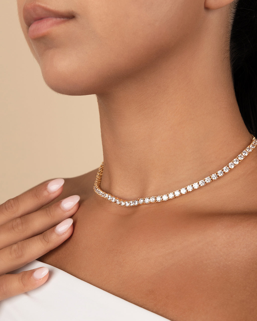 Jadon Adjustable Cz Tennis Necklace