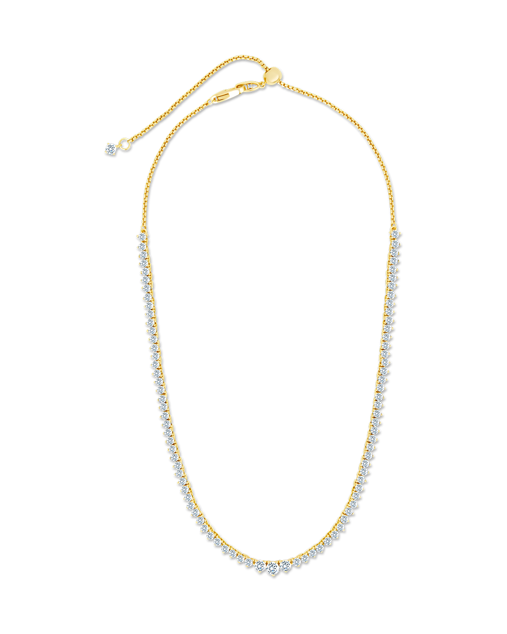 Tatum Adjustable Cz Tennis Necklace