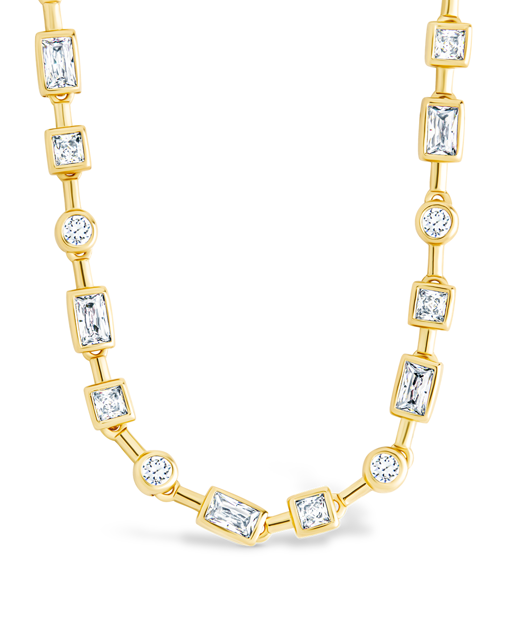 Camden Adjustable Cz Staggered Tennis Necklace