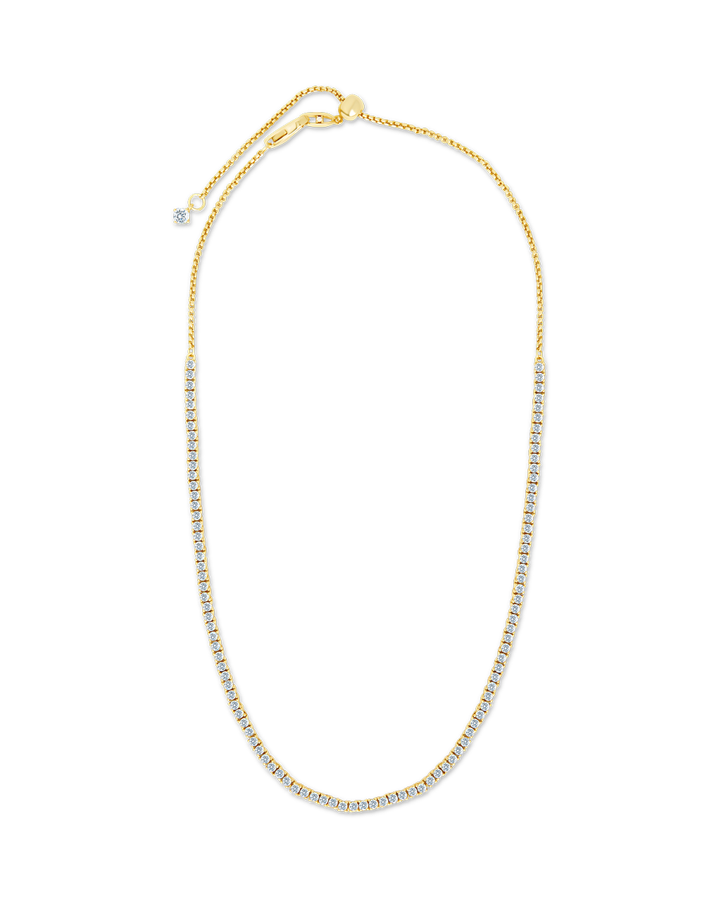 Mirabell Adjustable Cz Tennis Necklace