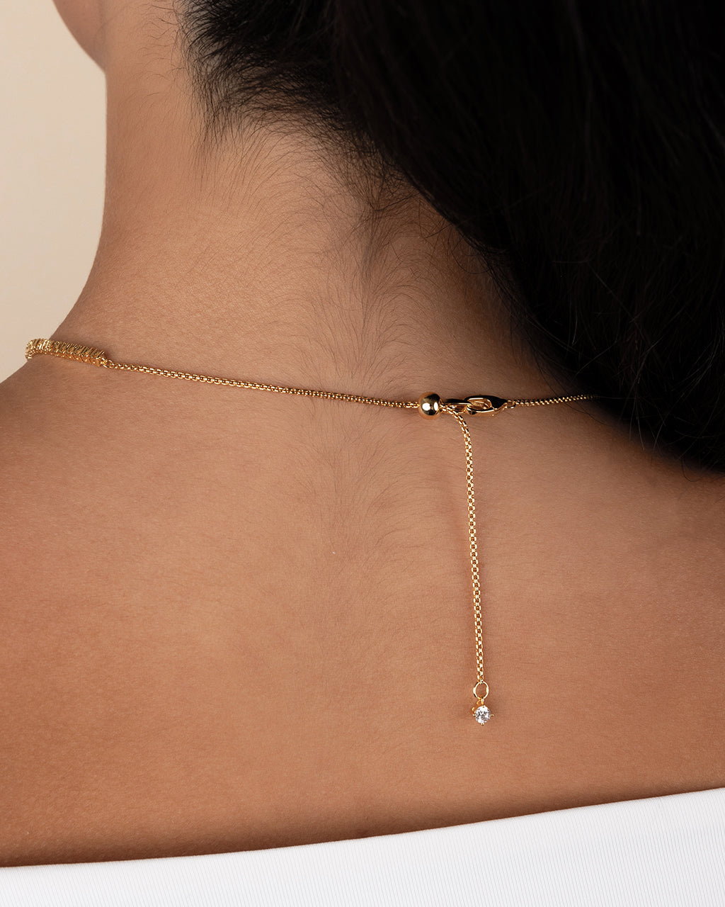 Mirabell Adjustable Cz Tennis Necklace