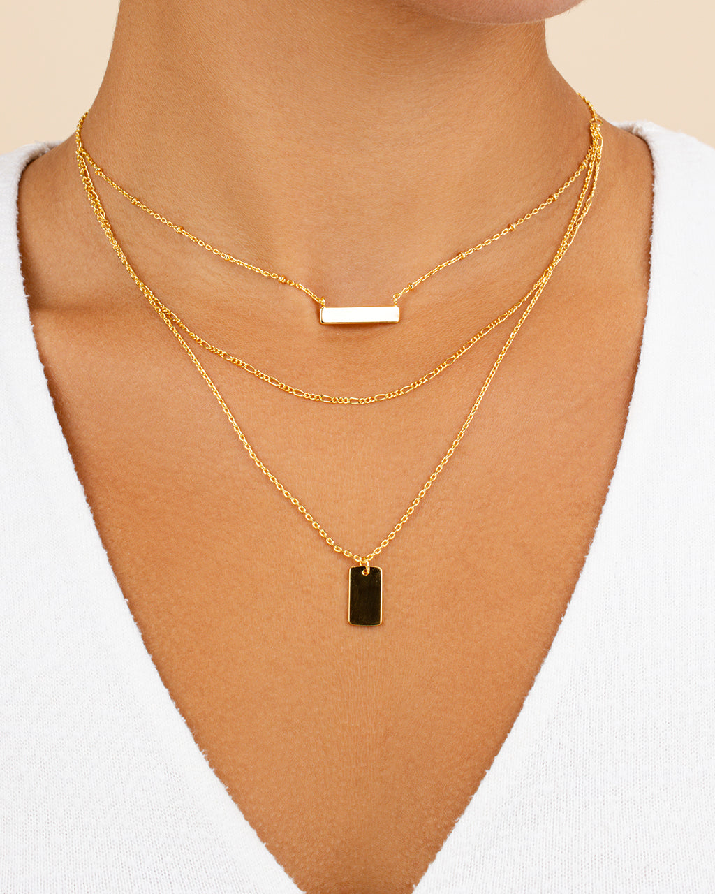 Triple Layered Bar Necklace