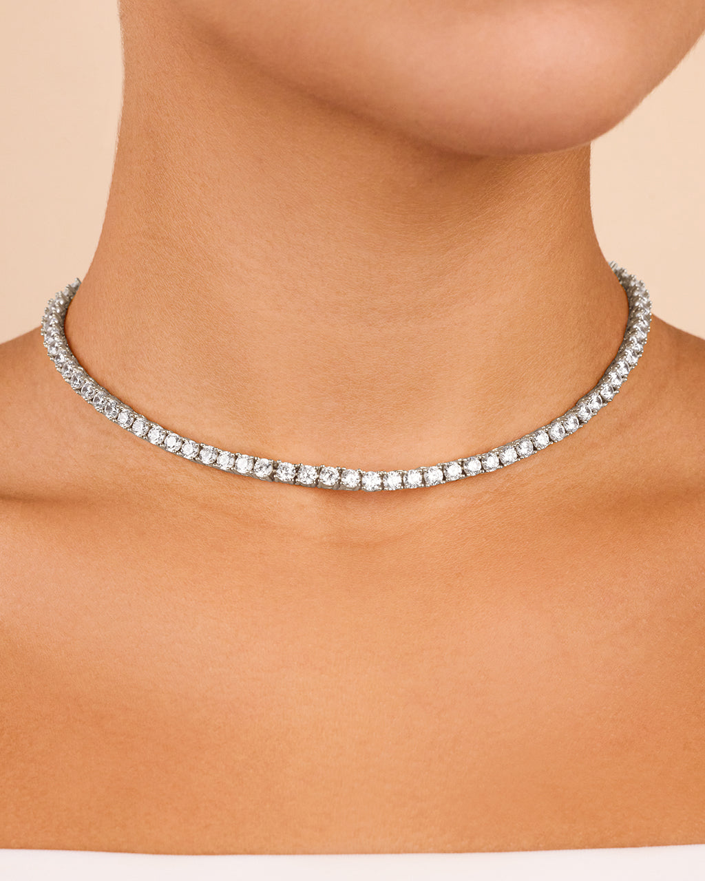 Jadon Adjustable Cz Tennis Necklace