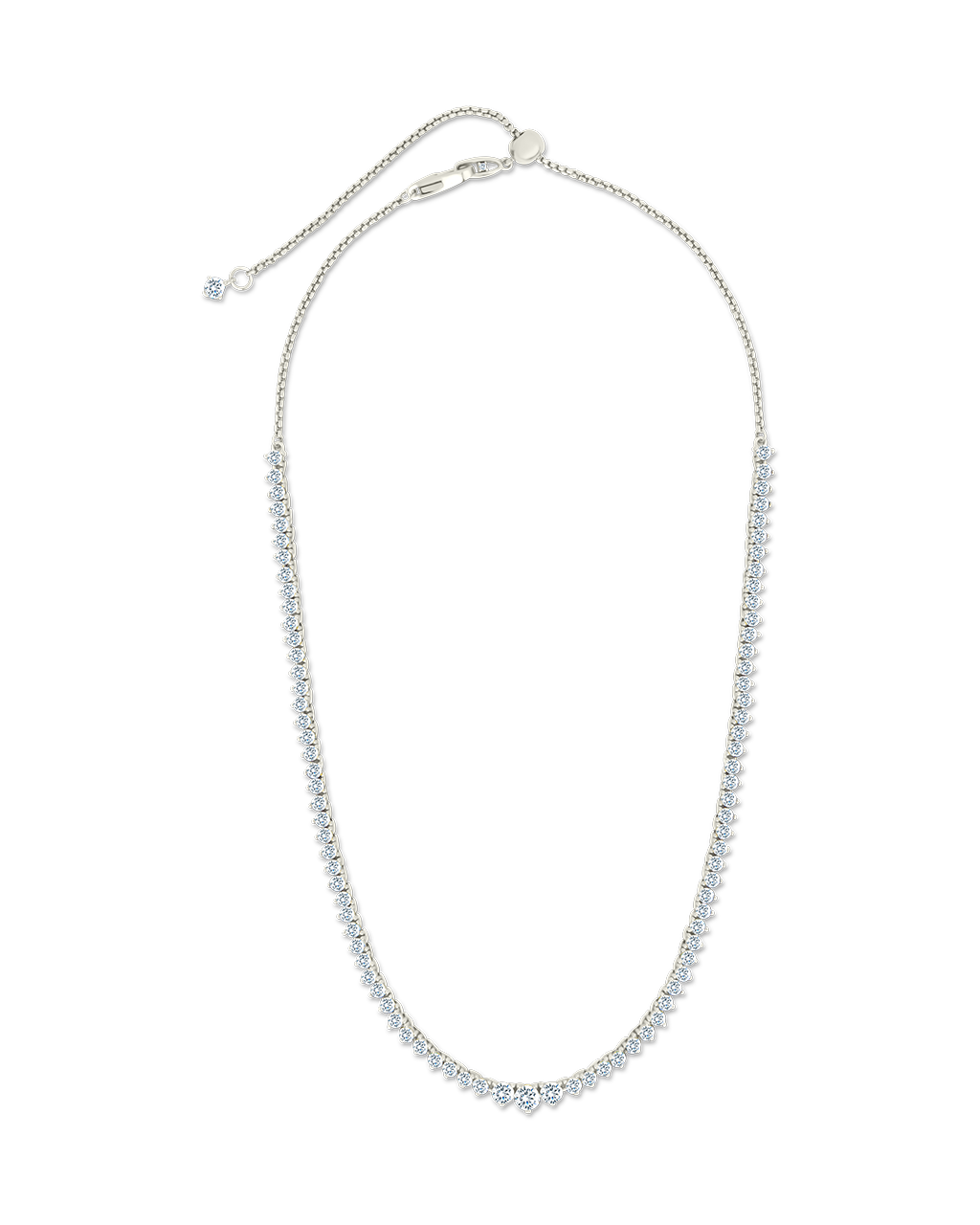 Tatum Adjustable Cz Tennis Necklace