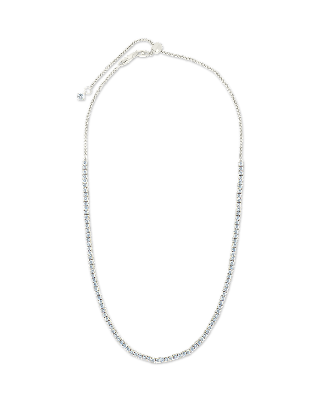Mirabell Adjustable Cz Tennis Necklace