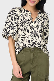 Playa Bell Sleeve Button Blouse