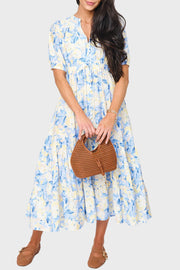 Kira Drawstring Midi Dress