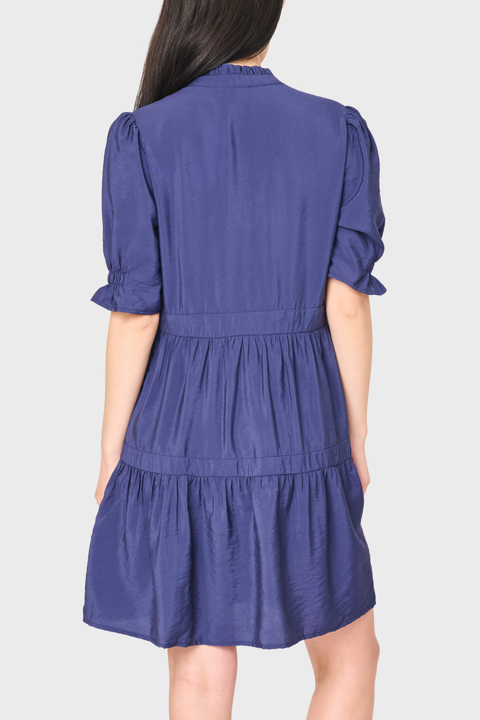 Puff Elbow Sleeve Decked Out Day Dress