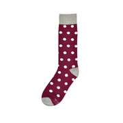 Sangria With White Polka Dot Socks