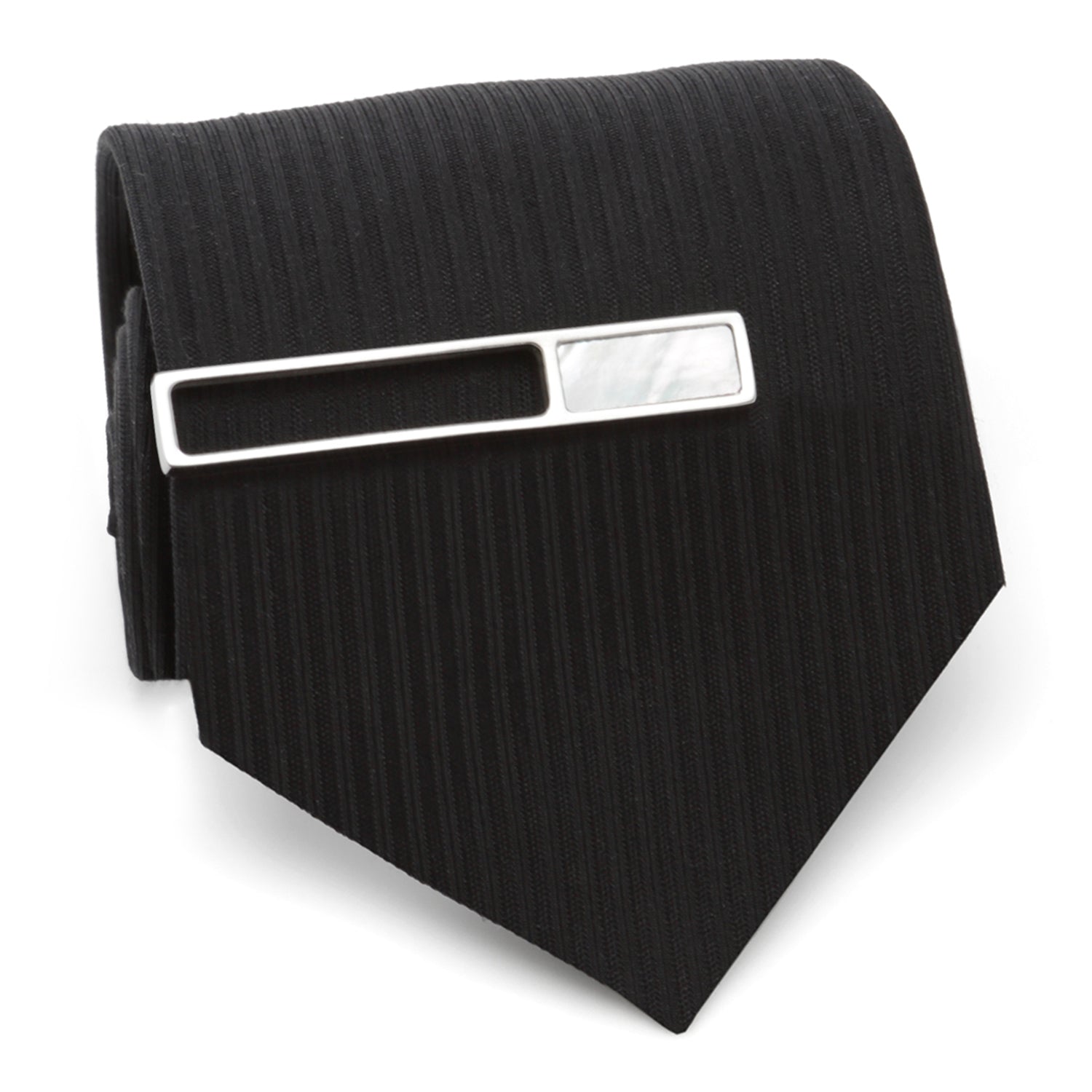 Die Cut Mother Of Pearl Stainless Steel Tie Clip