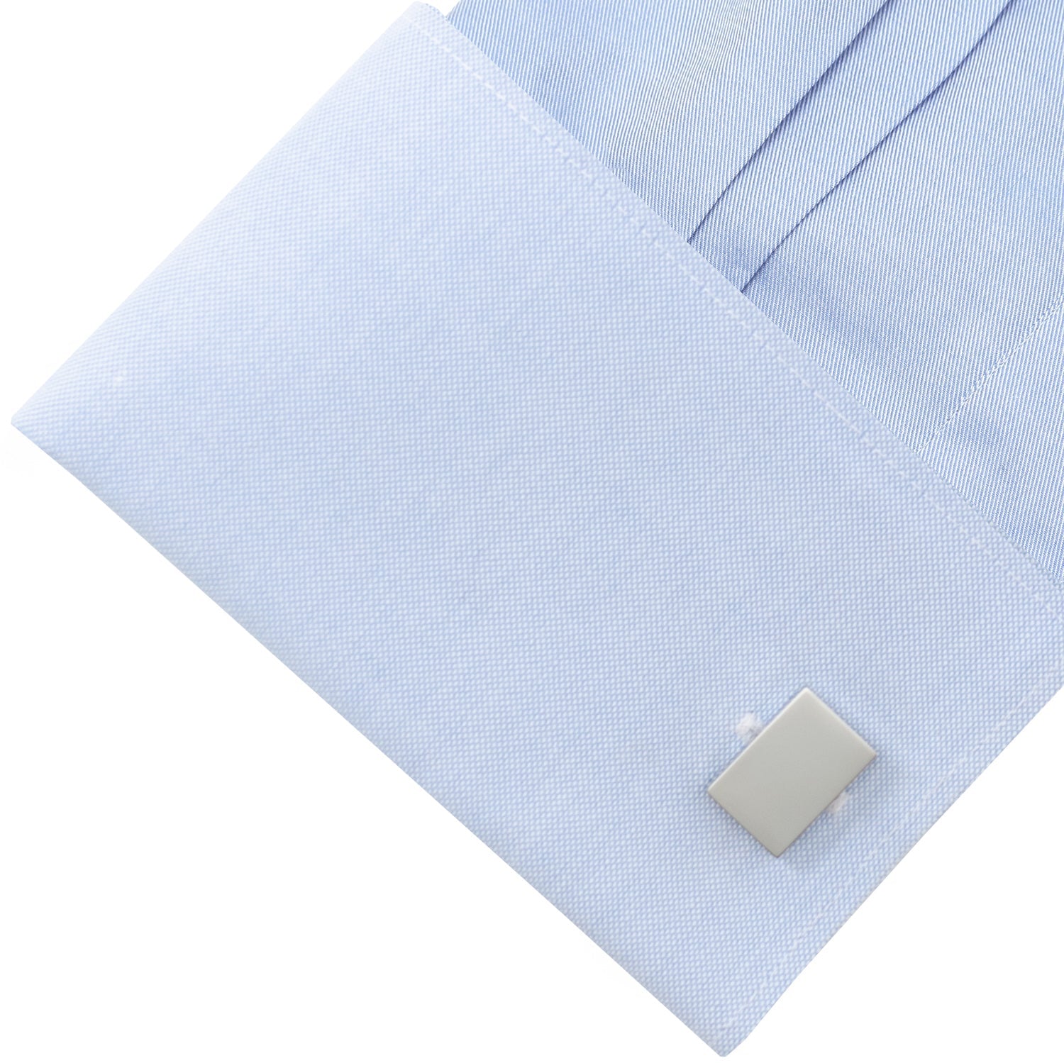 Engravable Rectangle Cufflinks And Tie Bar Gift Set