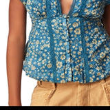 Free People Landy Printed Top Size XS