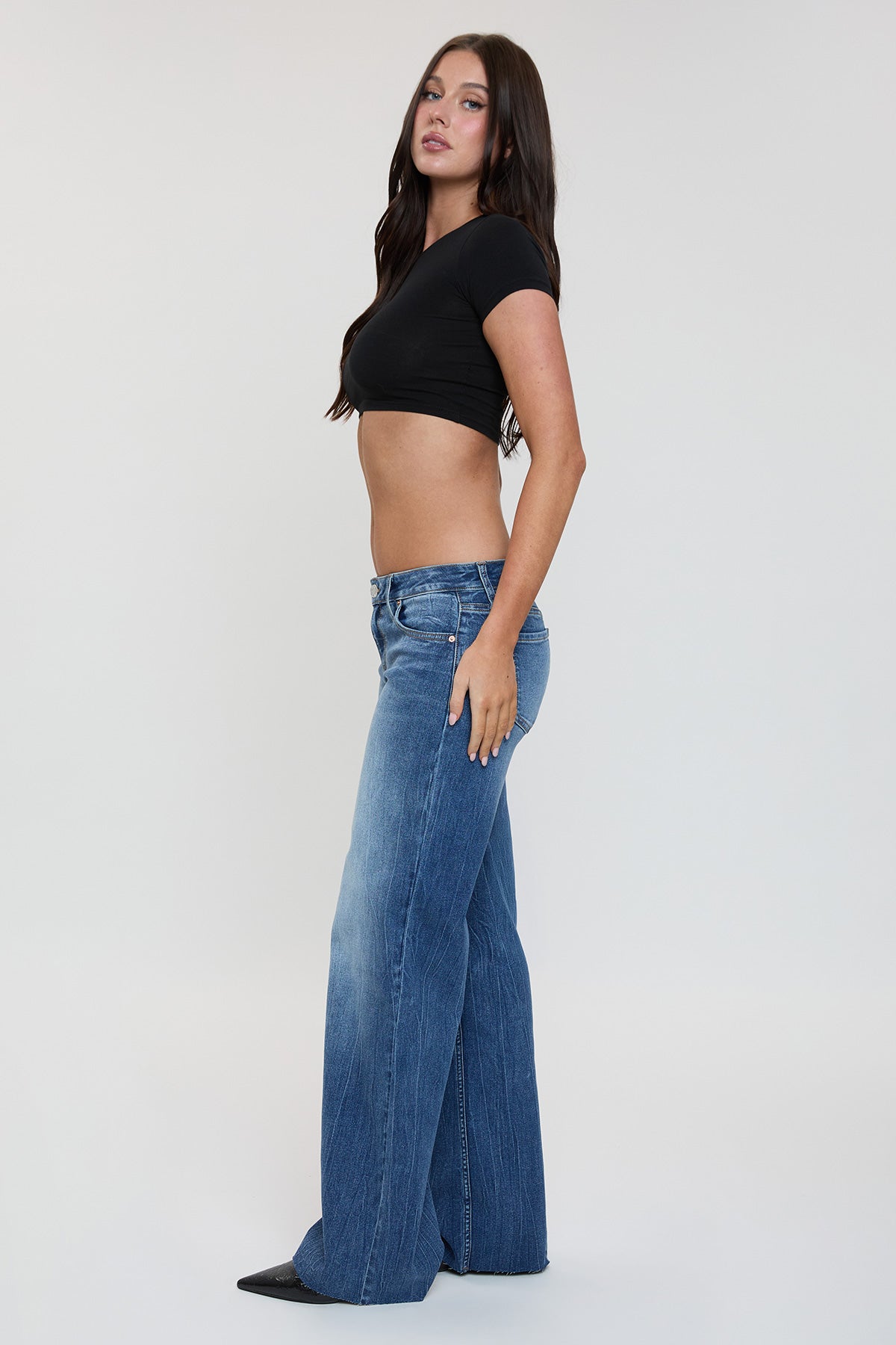 Women's Britney Low Rise Wide Leg Jeans