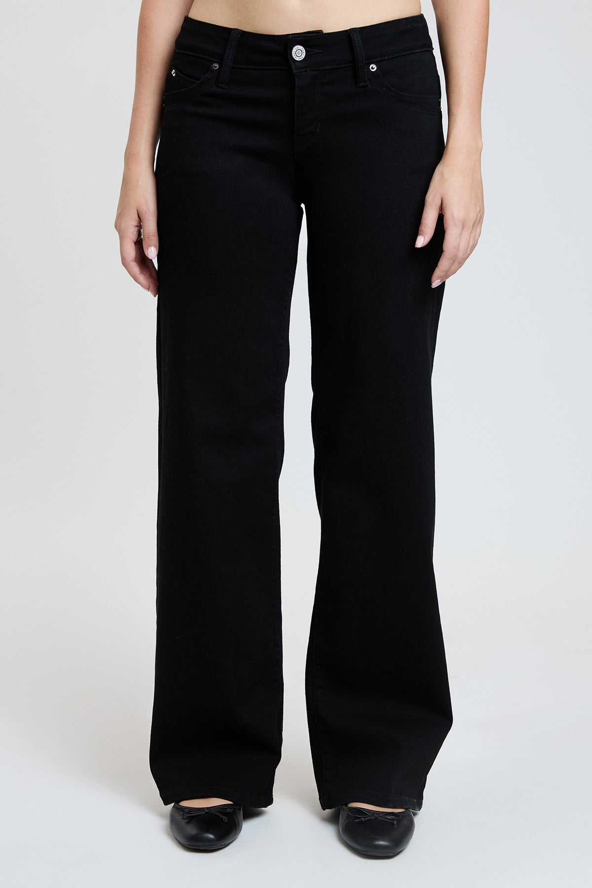 Women's Luxe Low Rise Wannabettabutt Wide Leg Jeans