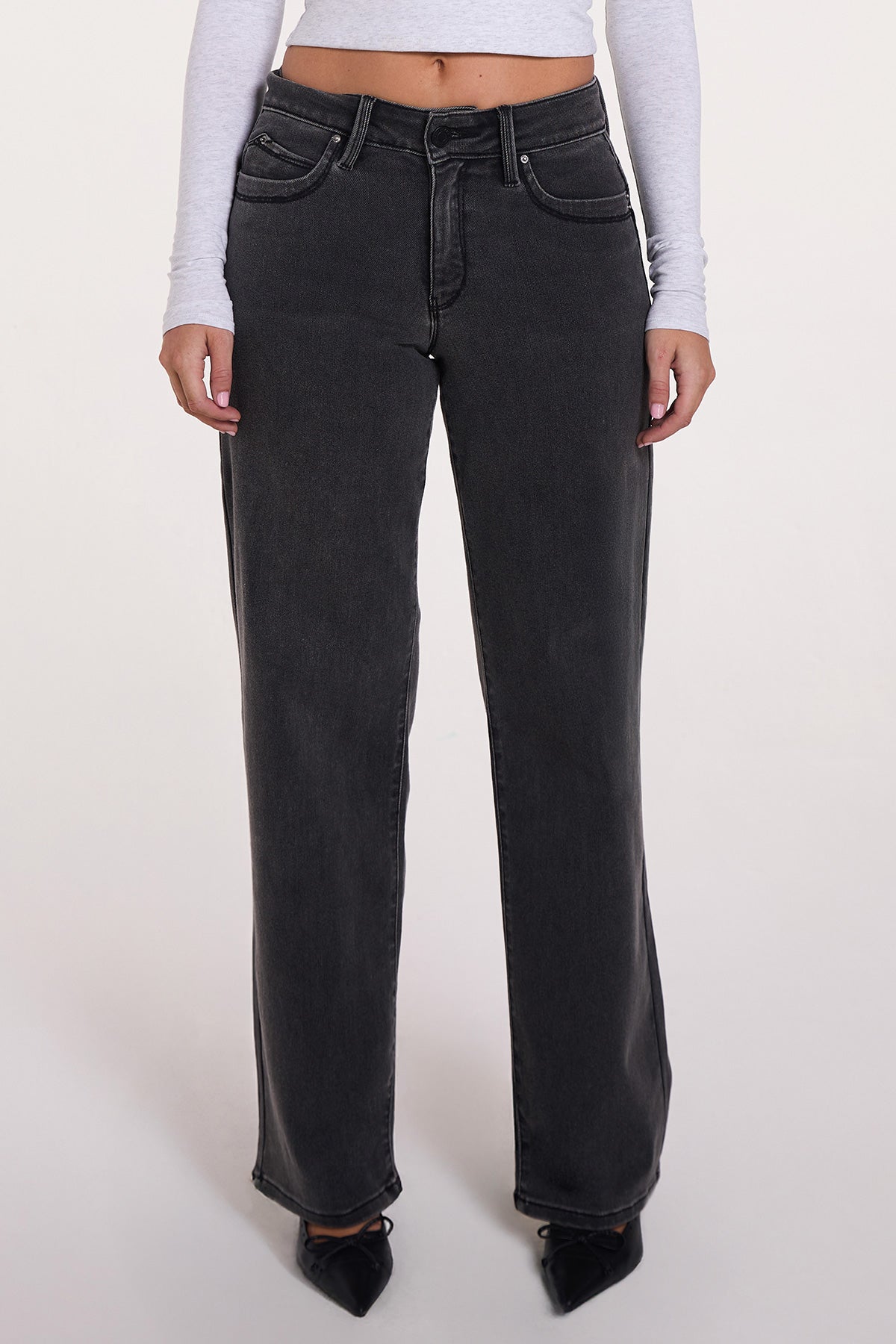 Women's Luxe High Rise Wannabettabutt Straight Jeans