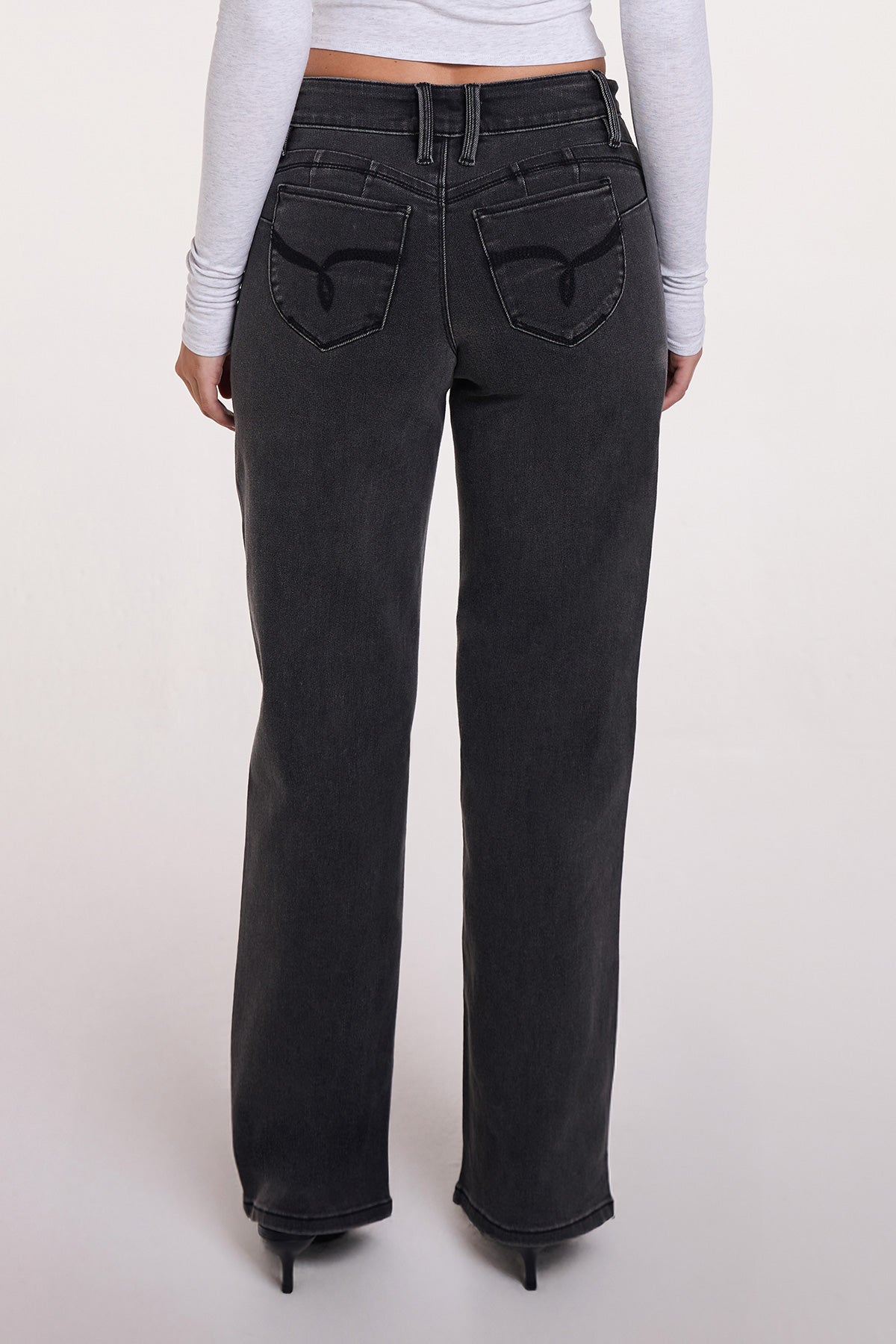 Women's Luxe High Rise Wannabettabutt Straight Jeans