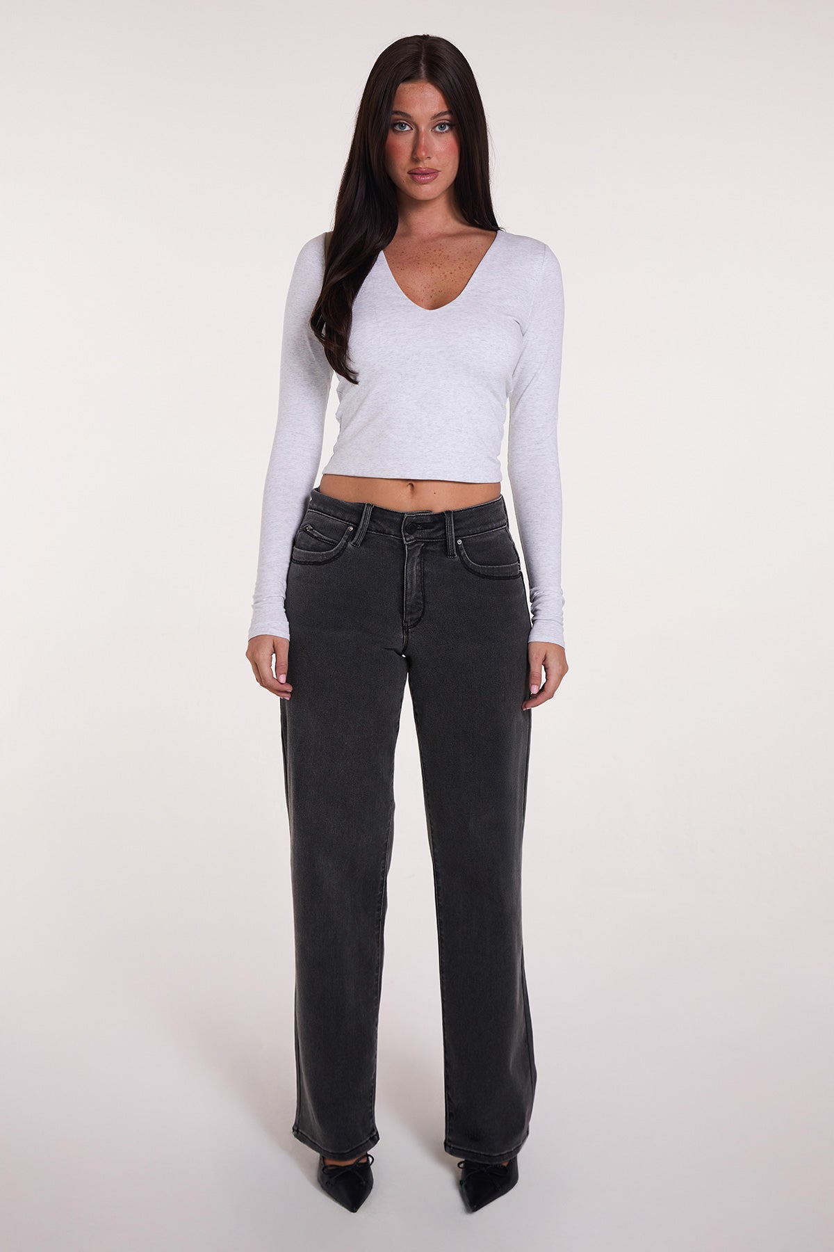 Women's Luxe High Rise Wannabettabutt Straight Jeans