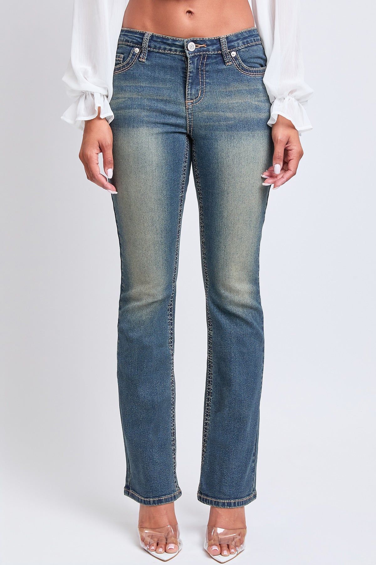 Women’s Premium Heavy Stitch Mid-rise Bootcut Jeans