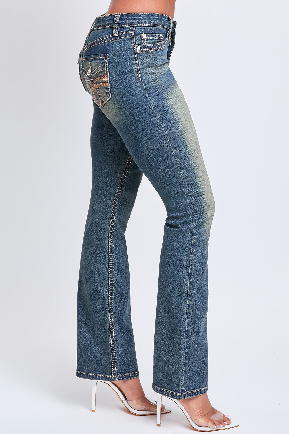 Women’s Premium Heavy Stitch Mid-rise Bootcut Jeans