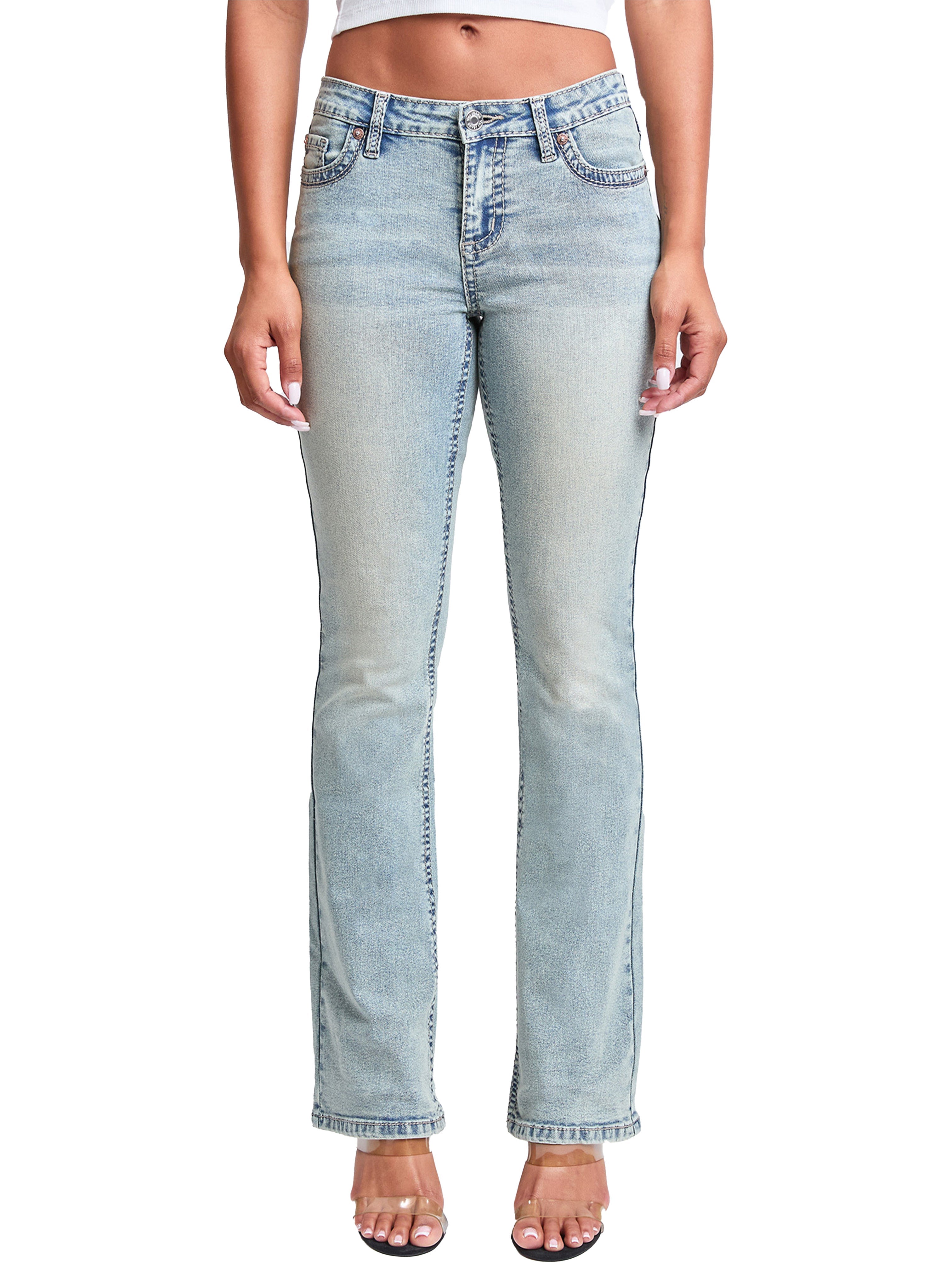 Women’s Premium Heavy Stitch Mid-rise Bootcut Jeans