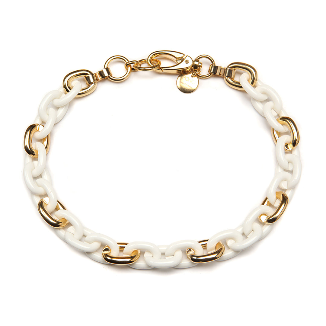 Mini Bike Chain Necklace Latte