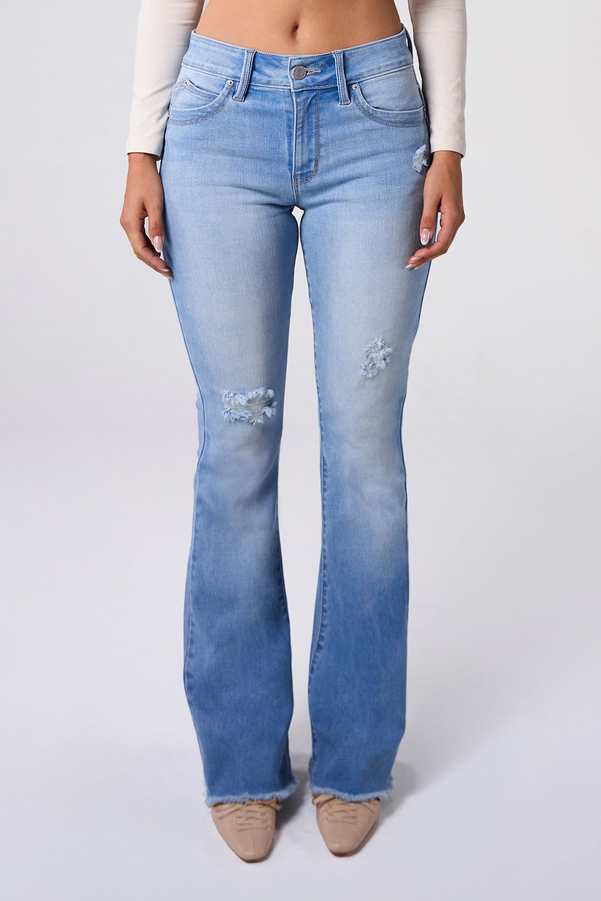 Women's Luxe High Rise Wannabettabutt Flare Jeans