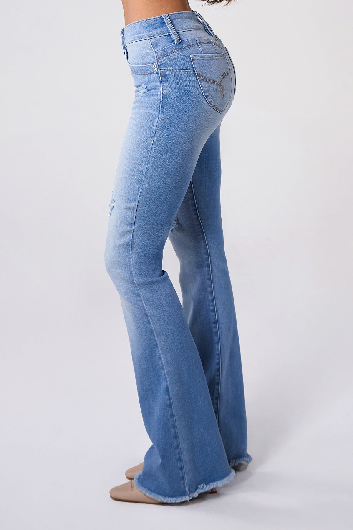 Women's Luxe High Rise Wannabettabutt Flare Jeans