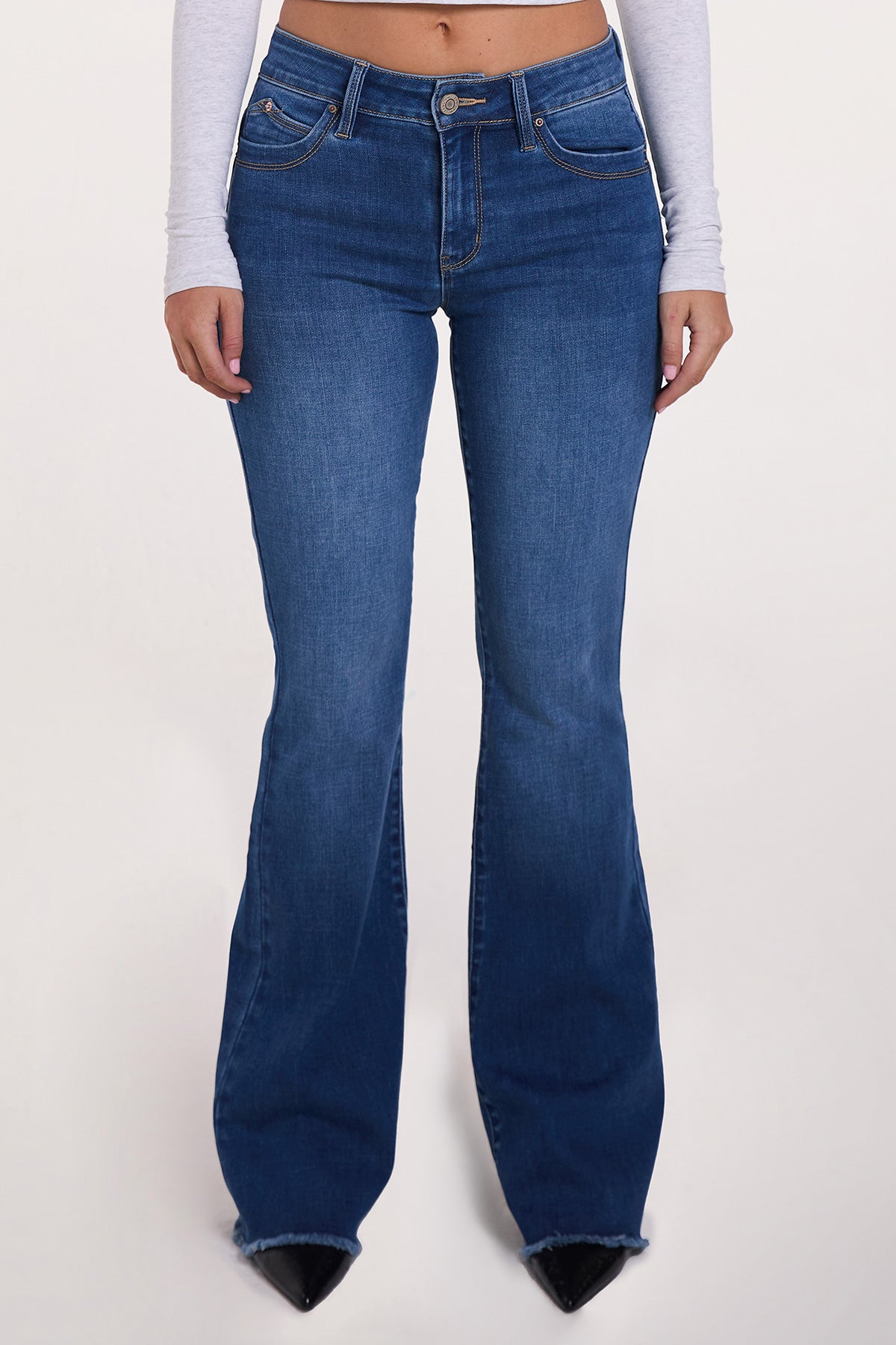 Women's Luxe High Rise Wannabettabutt Flare Jeans