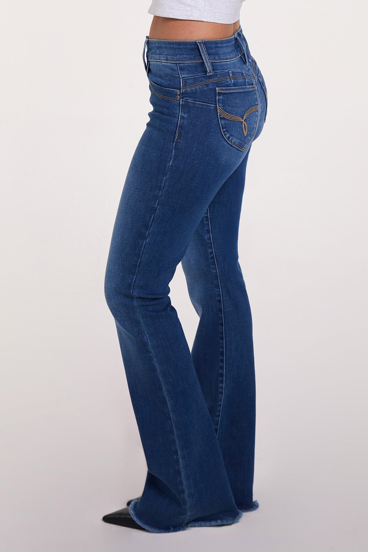 Women's Luxe High Rise Wannabettabutt Flare Jeans