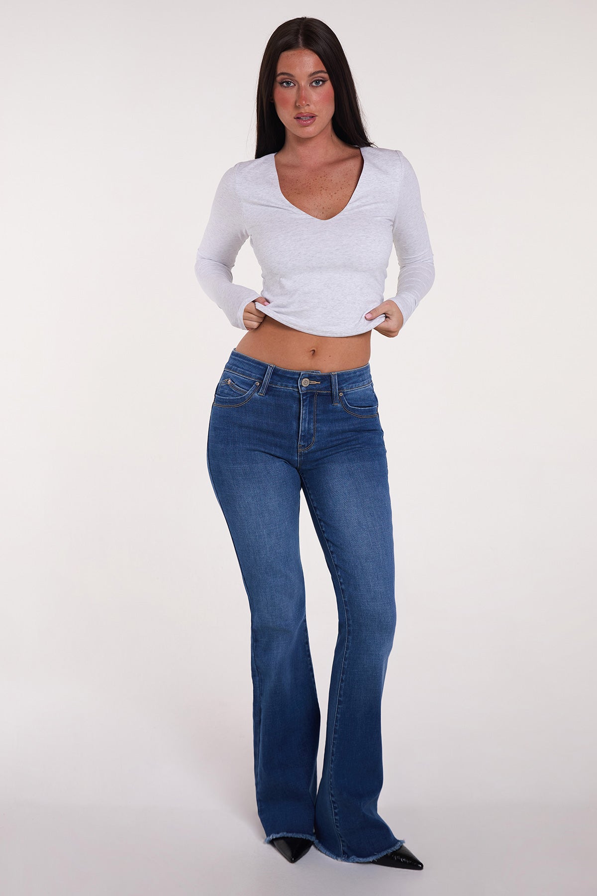 Women's Luxe High Rise Wannabettabutt Flare Jeans