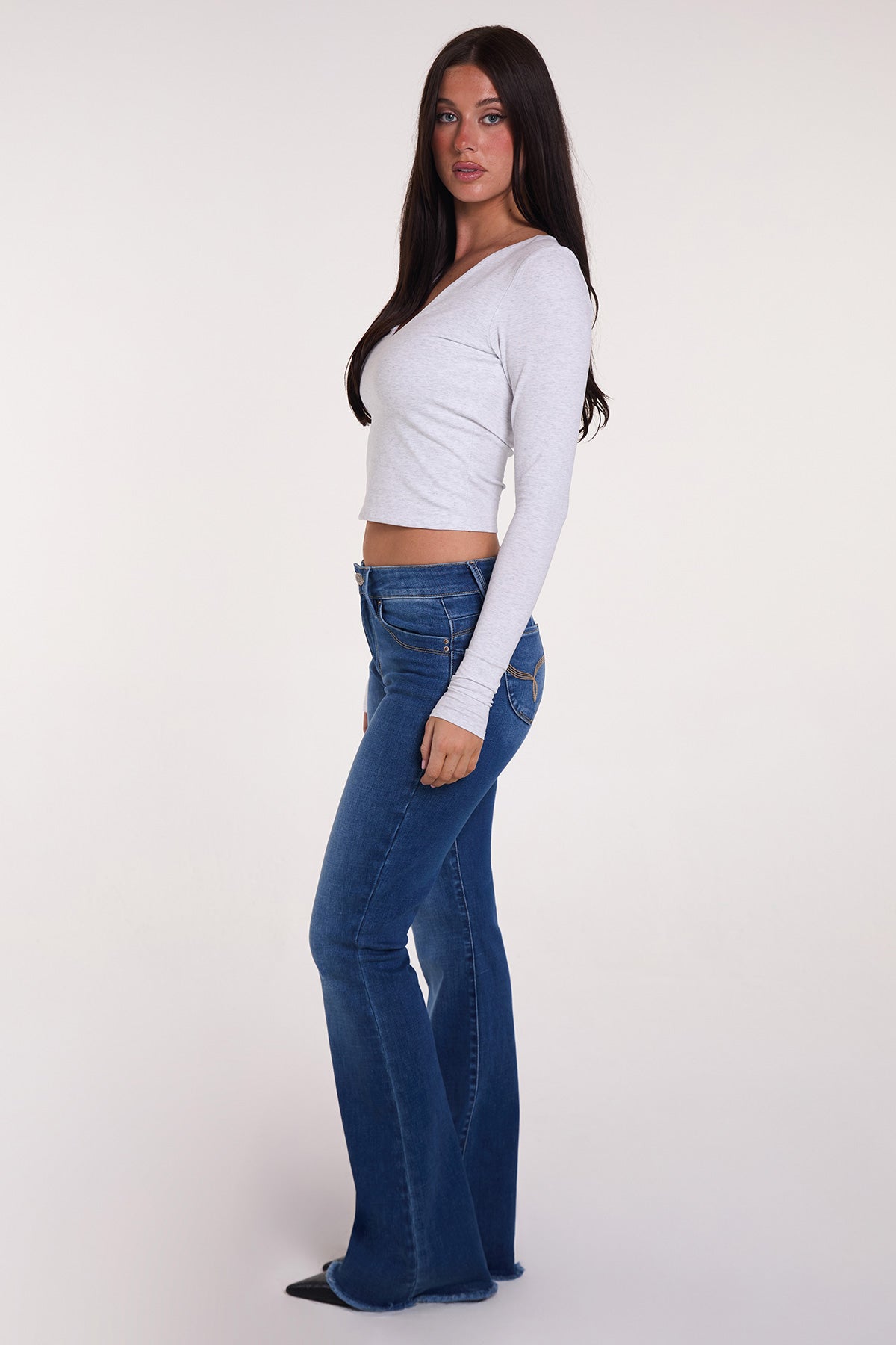Women's Luxe High Rise Wannabettabutt Flare Jeans
