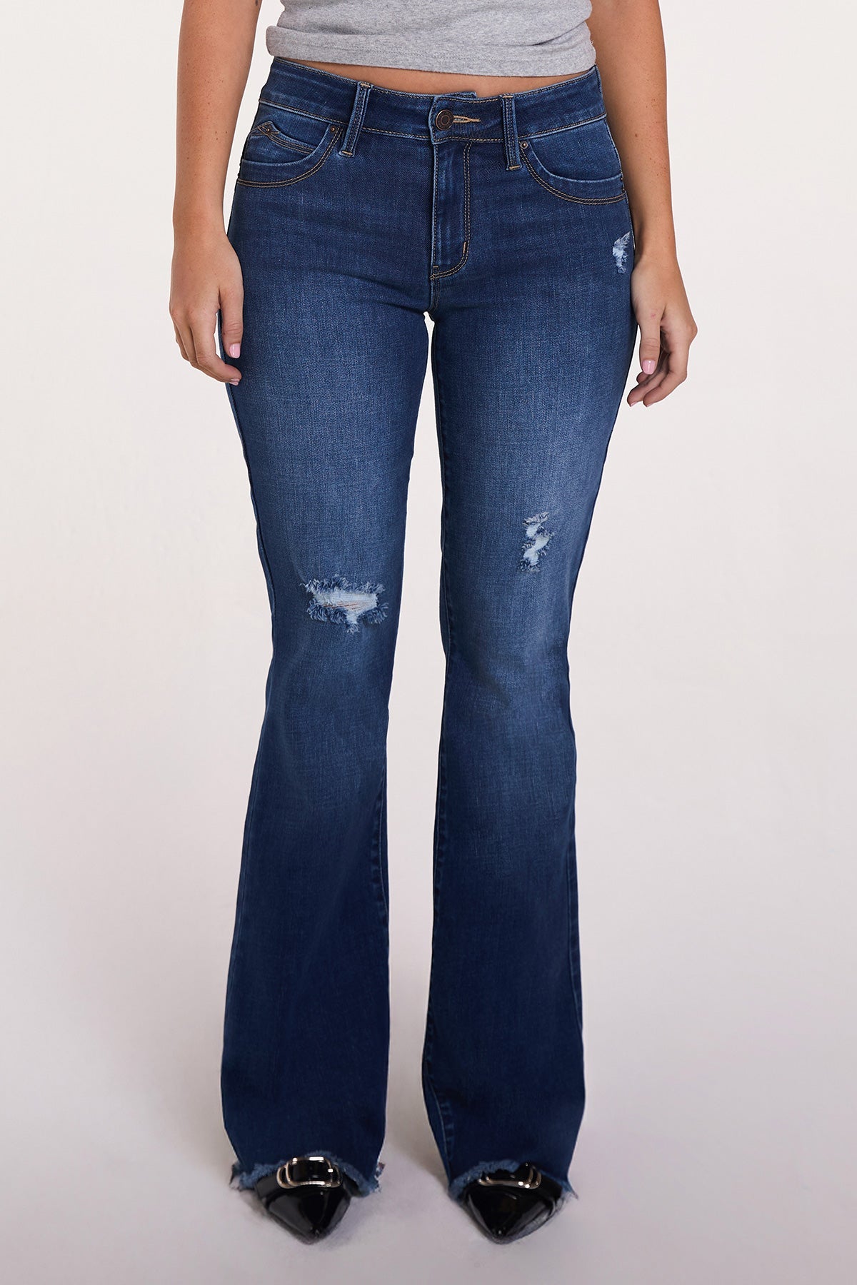 Women's Luxe High Rise Wannabettabutt Flare Jeans