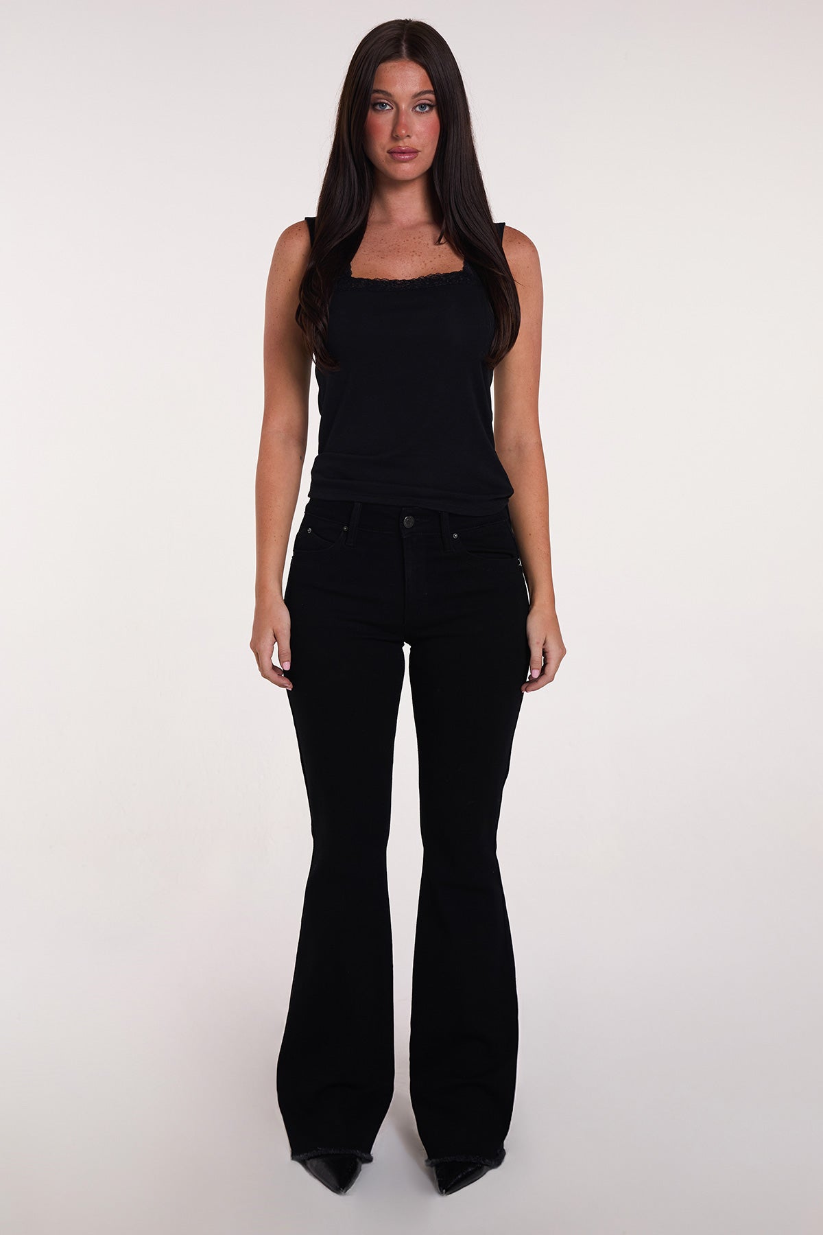 Women's Luxe High Rise Wannabettabutt Flare Jeans