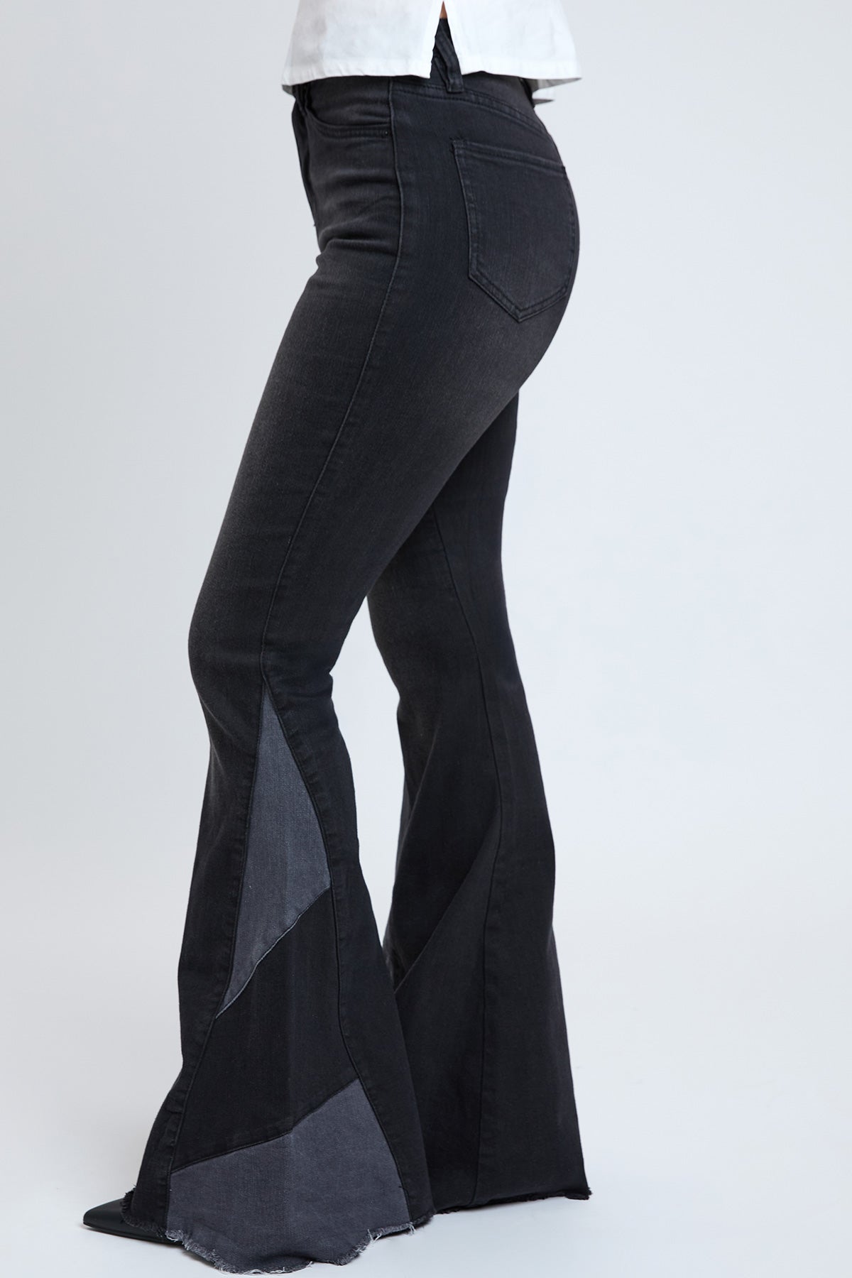 Women's Block Panel Flare Jeans
