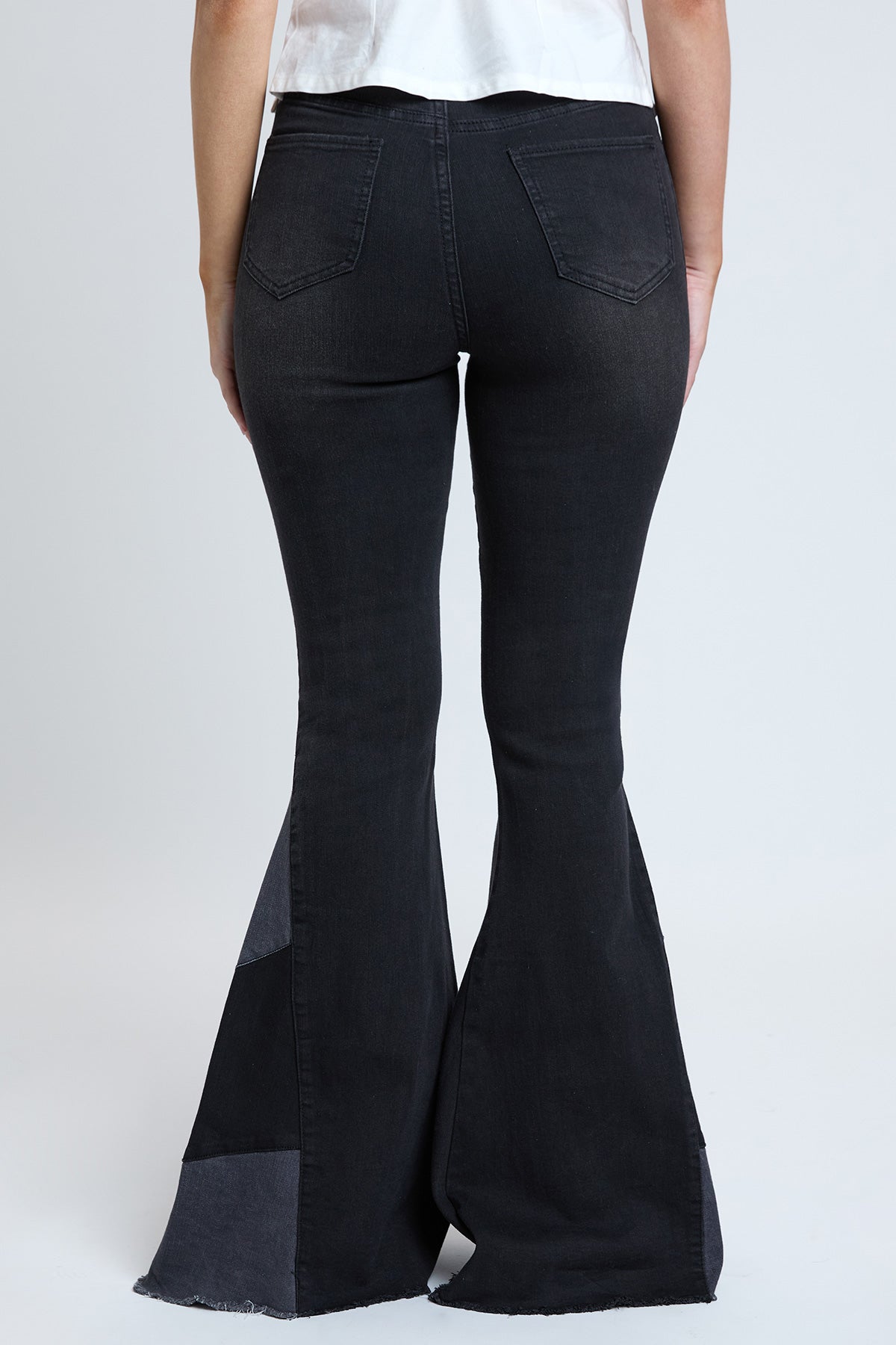 Women's Block Panel Flare Jeans