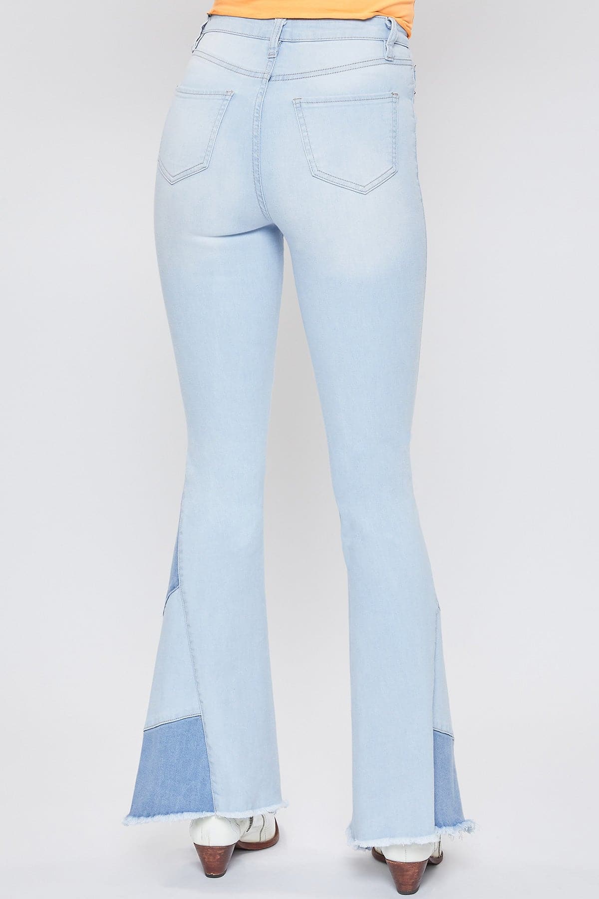 Women's Block Panel Flare Jeans
