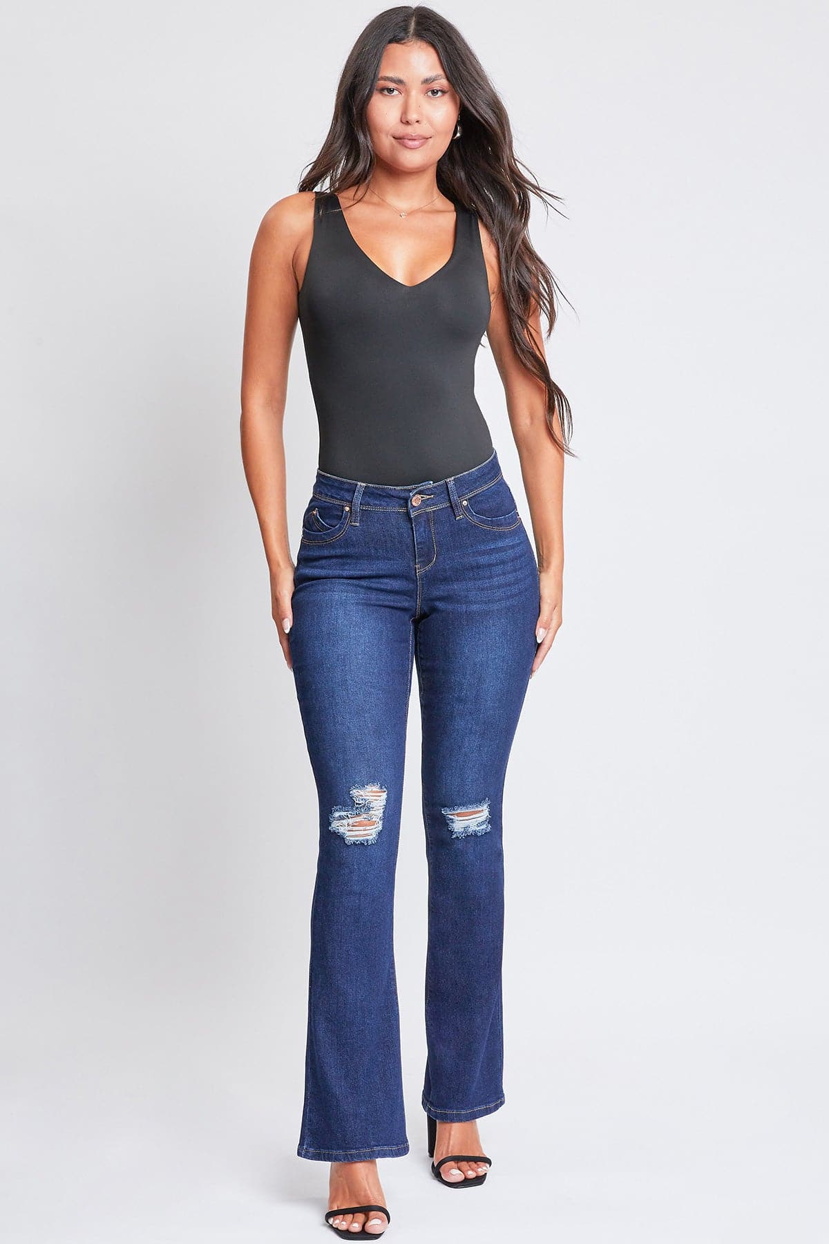 Women's Wannabettabutt Mid Rise Bootcut Jeans