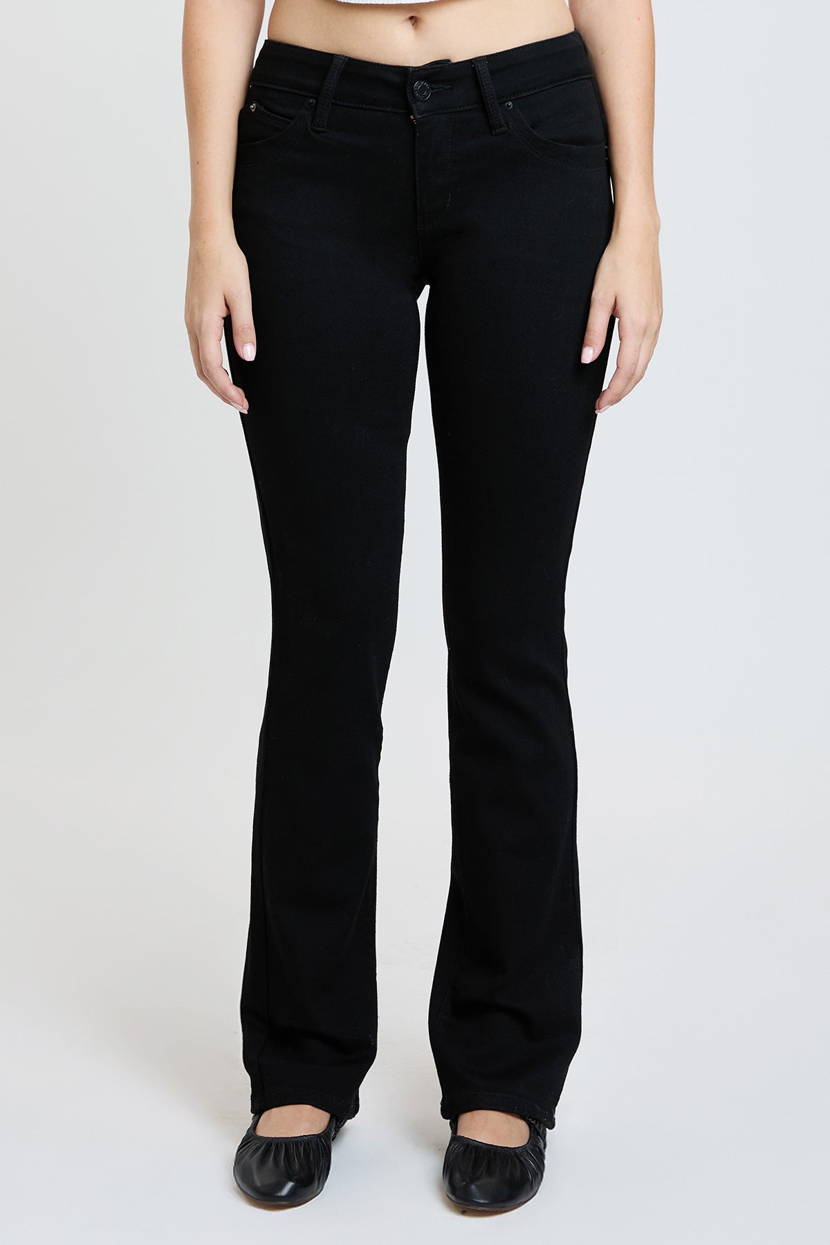 Women's Luxe Mid Rise Wannabettabutt Bootcut Jeans