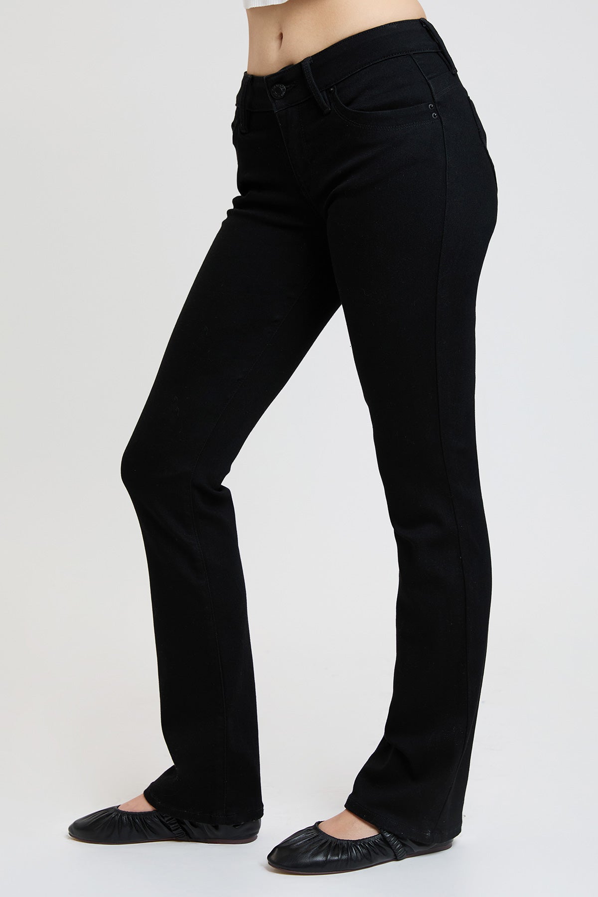 Women's Luxe Mid Rise Wannabettabutt Bootcut Jeans