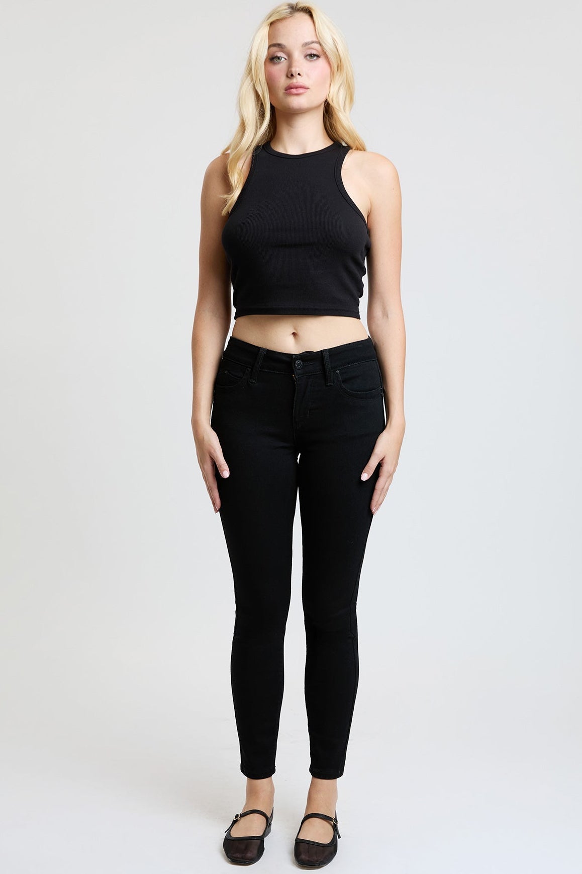 Women's Luxe Mid Rise Wannabettabutt Skinny Jeans