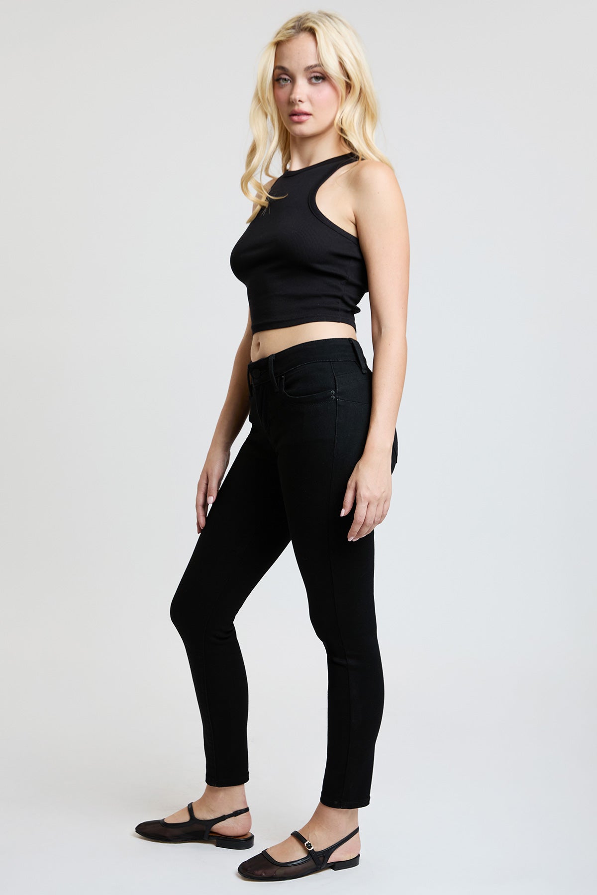 Women's Luxe Mid Rise Wannabettabutt Skinny Jeans