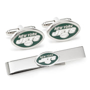 NFL New York Jets Cufflinks & Tie Bar Gift Set