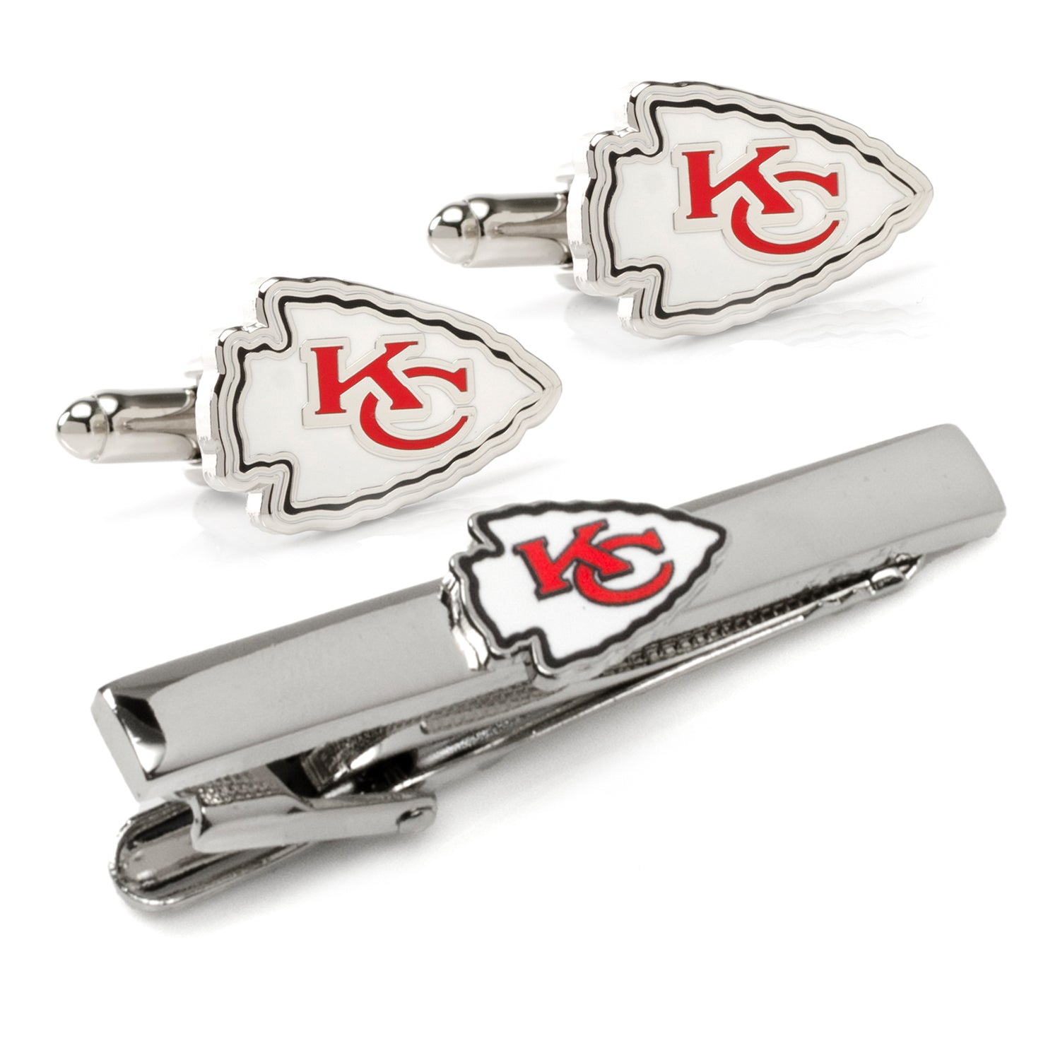 NFL Kansas City Chiefs Cufflinks And Tie Clip Gift Set