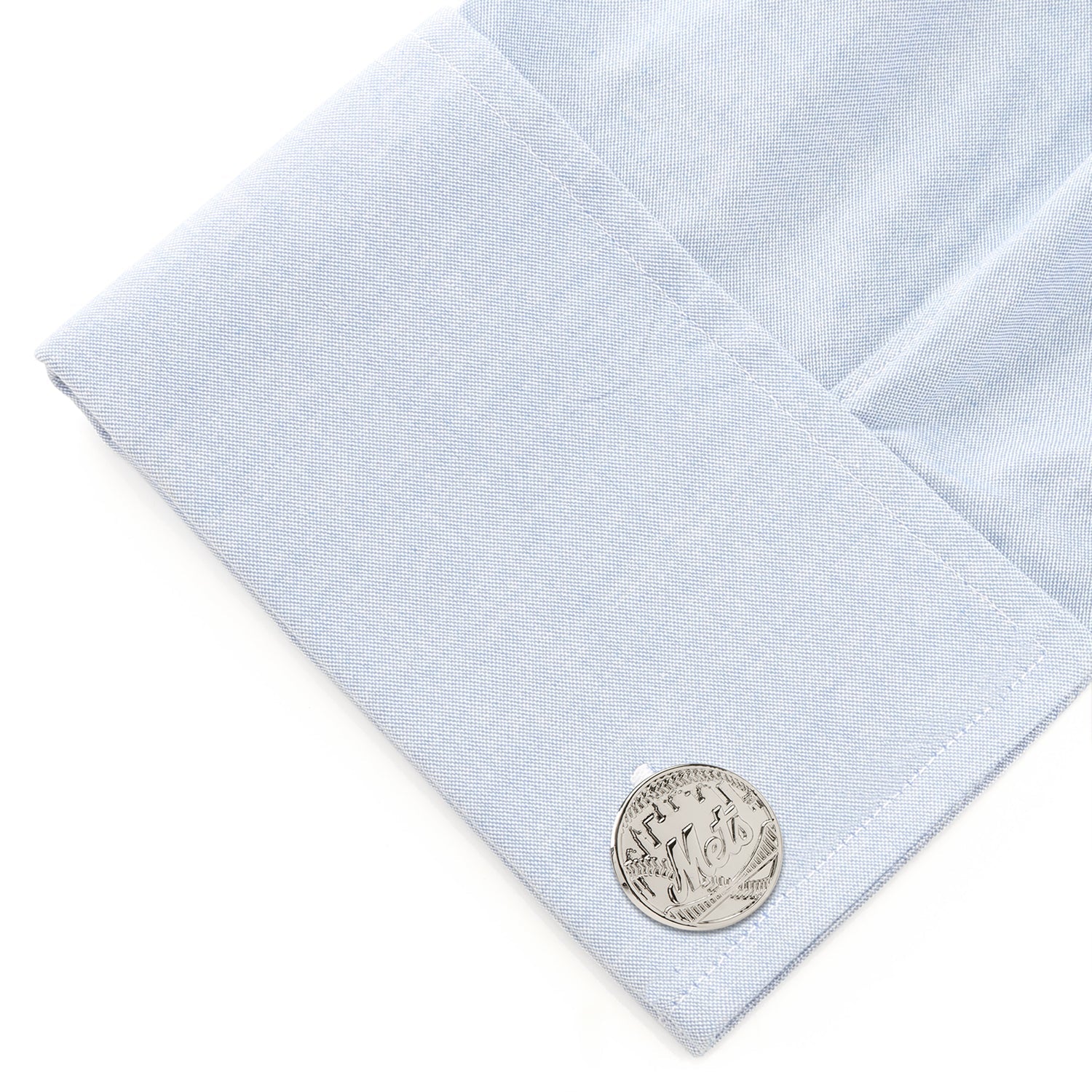 MLB New York Mets Silver Edition Cufflinks
